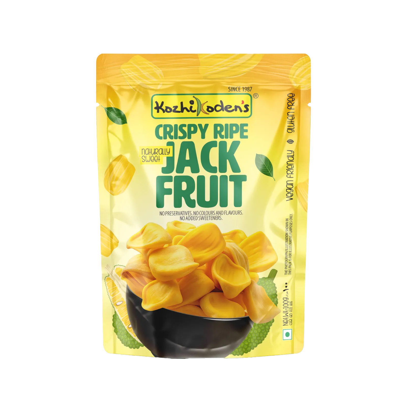 Ripe jackfruit chips